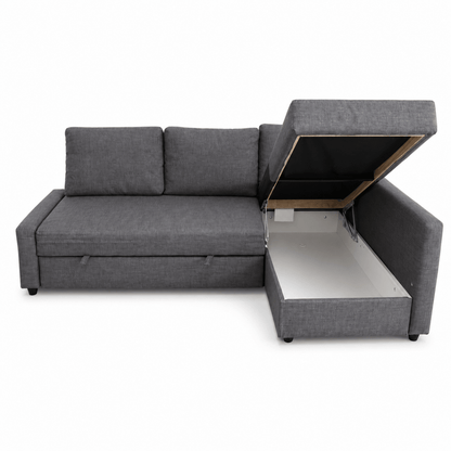 IKEA FRIHETEN Corner Sofa-Bed with Storage | Dark Grey - Al Thahani Furniture