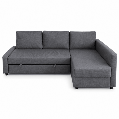 IKEA FRIHETEN Corner Sofa-Bed with Storage | Dark Grey - Al Thahani Furniture