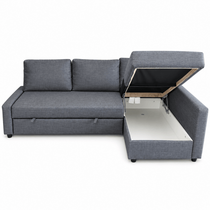 IKEA FRIHETEN Corner Sofa-Bed with Storage – Skiftebo Dark Grey - Al Thahani Furniture