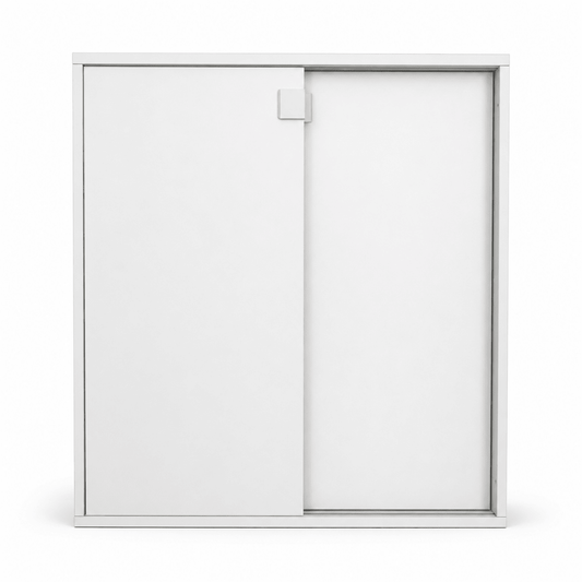 IKEA GALANT White Lockable Sliding-Door Office Cabinet | 160x45x120 cm - Al Thahani Furniture