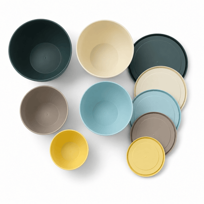 IKEA GARNITYREN Bowl with Lid Set of 5 – Mixed Colours - Al Thahani Furniture