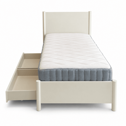 IKEA GULLABERG Single Bed with 2 Storage Drawers & Mattress – White – 90 × 200 cm - Al Thahani Furniture