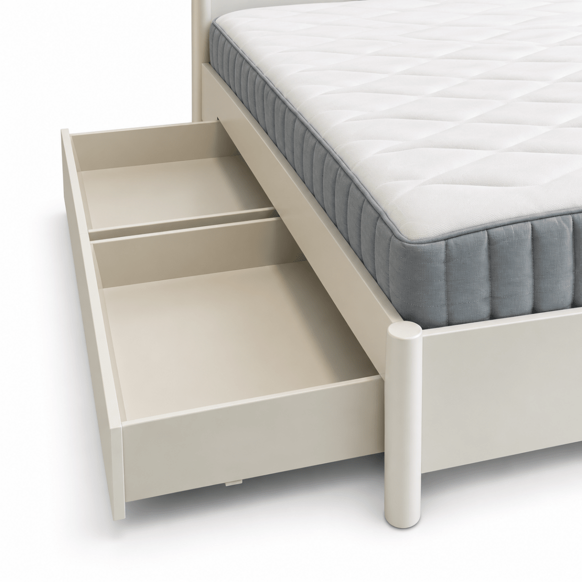 IKEA GULLABERG Single Bed with 2 Storage Drawers & Mattress – White – 90 × 200 cm - Al Thahani Furniture