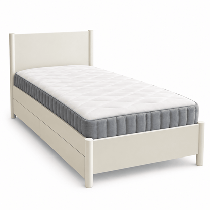 IKEA GULLABERG Single Bed with 2 Storage Drawers & Mattress – White – 90 × 200 cm - Al Thahani Furniture