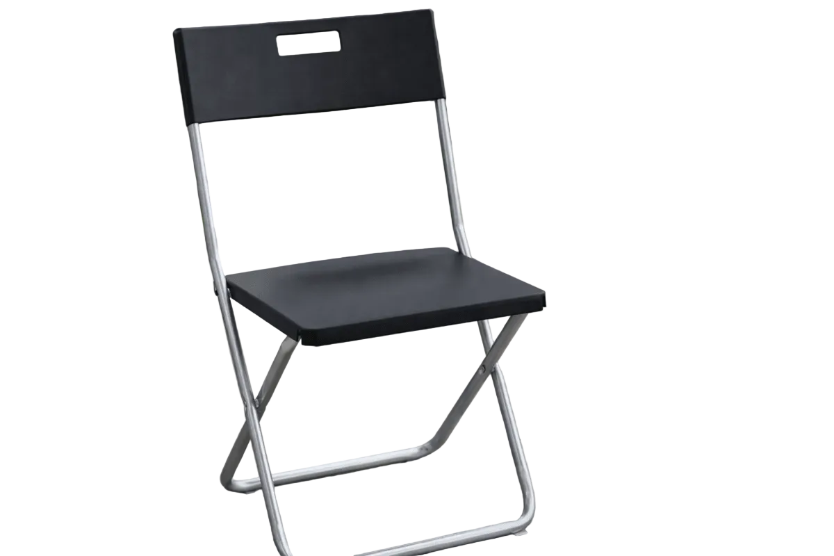 IKEA GUNDE Folding Chair – Black, Alloy Steel, Space - Saving, 42x7x91 cm - althahanifurniture