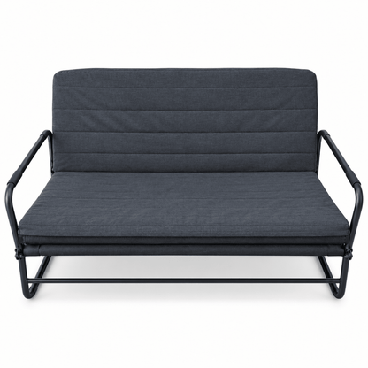 IKEA HAMMARN 2-Seater Sofa-Bed – Dark Grey & Black - Al Thahani Furniture