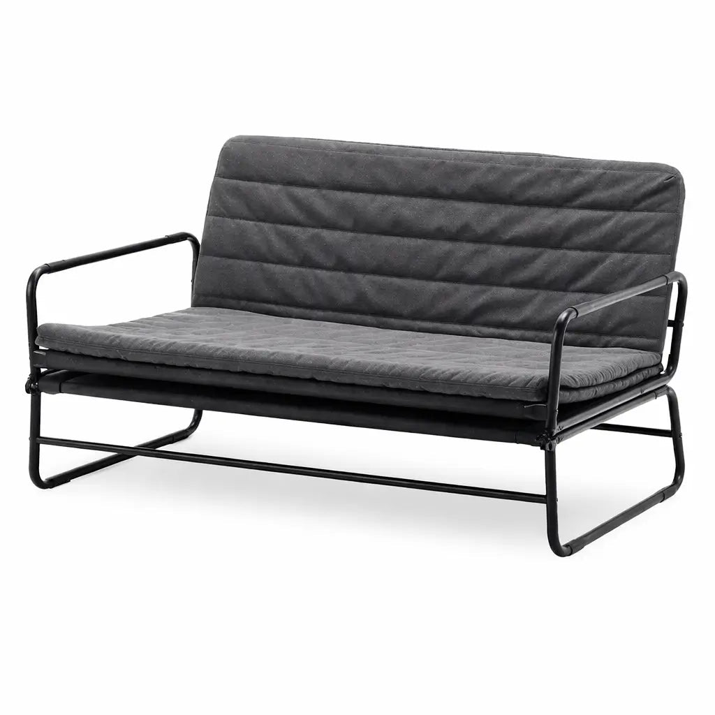 IKEA HAMMARN Sofa - Bed – Dark Grey/Black – 2 - in - 1 Convertible – Spacious 120x190 cm Bed - althahanifurniture