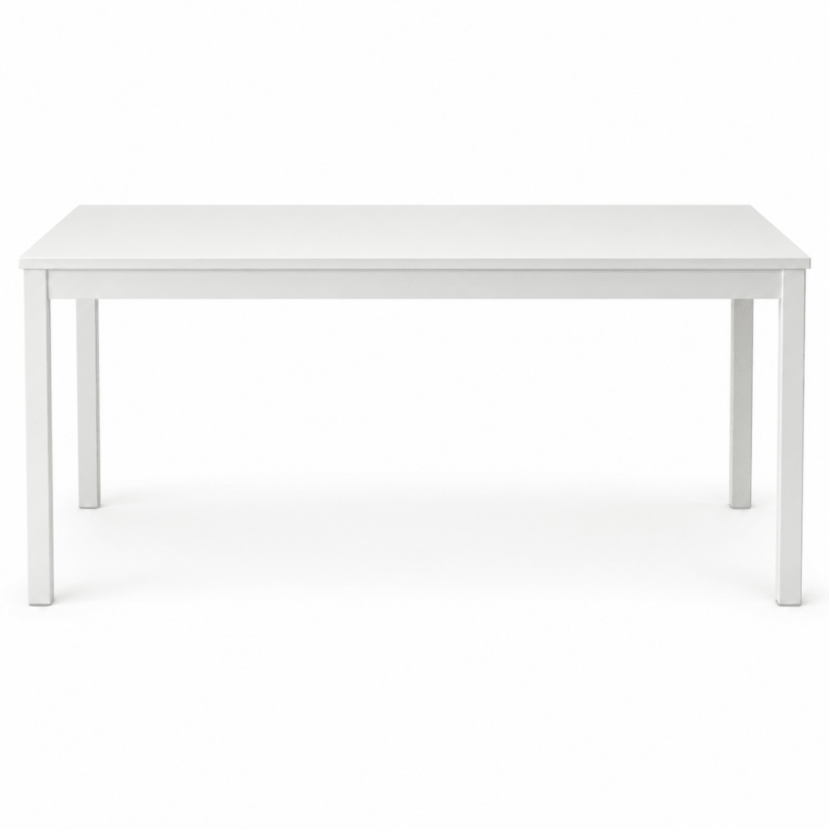 IKEA HAUGA 6-Seater Dining Table – White/Birch Veneer – 168 × 74 cm - Al Thahani Furniture