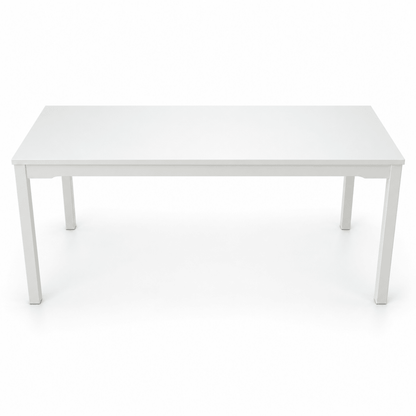 IKEA HAUGA 6-Seater Dining Table – White/Birch Veneer – 168 × 74 cm - Al Thahani Furniture