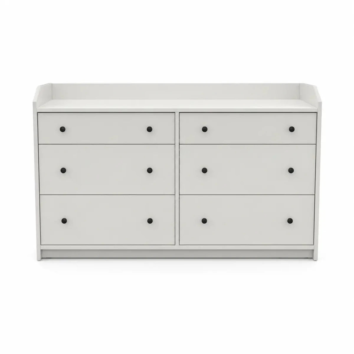 IKEA HAUGA Chest of 6 Drawers | White, 138x46x84 cm - used 5 months - Al Thahani Furniture