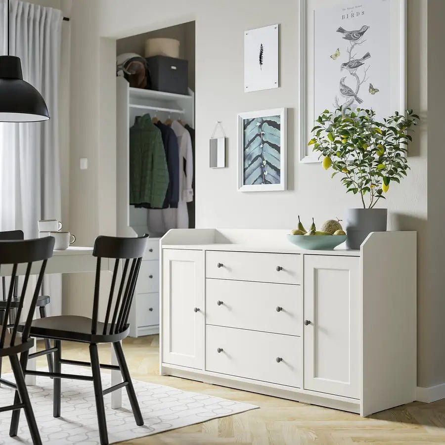 IKEA HAUGA Sideboard | White - used 4 months - Al Thahani Furniture