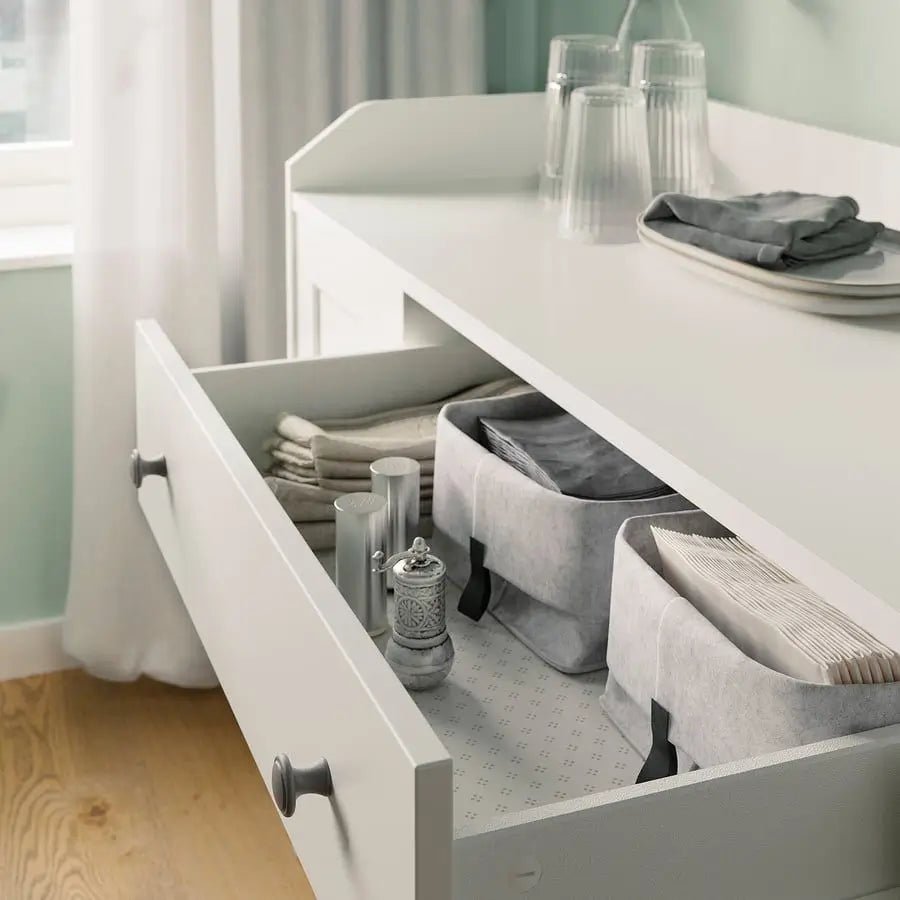 IKEA HAUGA Sideboard | White - used 4 months - Al Thahani Furniture