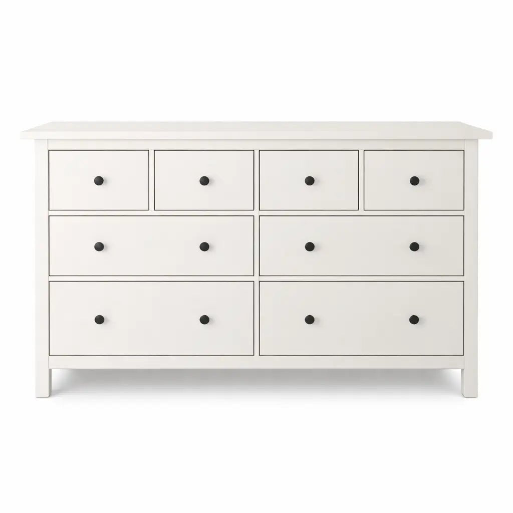 IKEA HEMNES Chest of 8 Drawers – White Stain – Used 5 Months (Excellent Condition) - althahanifurniture
