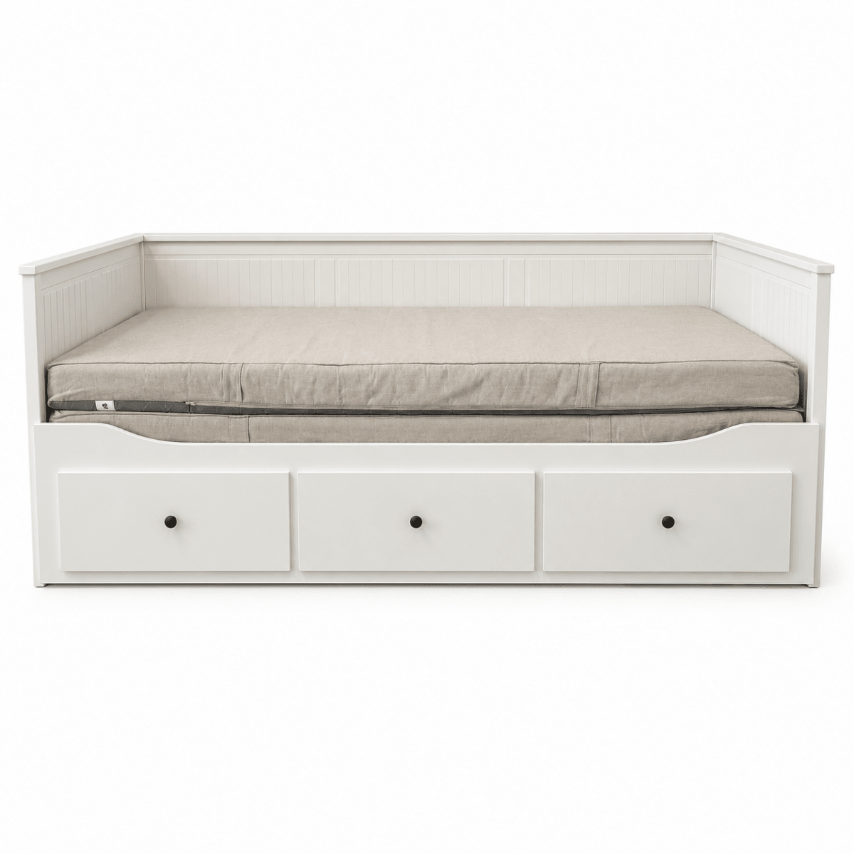 IKEA HEMNES Day-Bed with 3 Drawers &amp; 2 Mattresses – White – 80 × 200 / 160 × 200 cm - Al Thahani Furniture