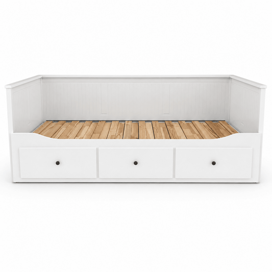 IKEA HEMNES Day-Bed with 3 Storage Drawers – White – 80×200 cm - Al Thahani Furniture