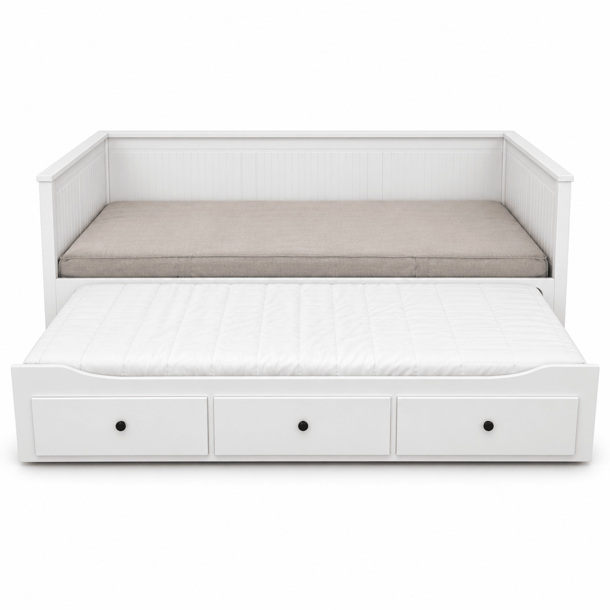 IKEA HEMNES Daybed with 3 Storage Drawers & Mattresses – White – 80 × 200 / 160 × 200 cm - Al Thahani Furniture