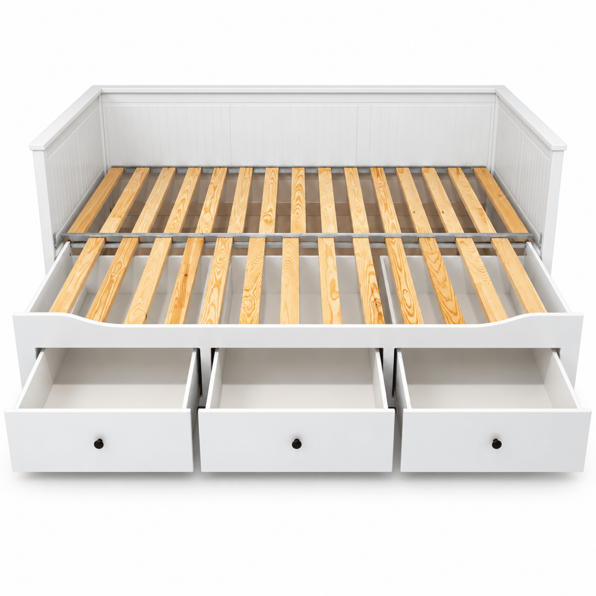 IKEA HEMNES Daybed with 3 Storage Drawers & Mattresses – White – 80 × 200 / 160 × 200 cm - Al Thahani Furniture