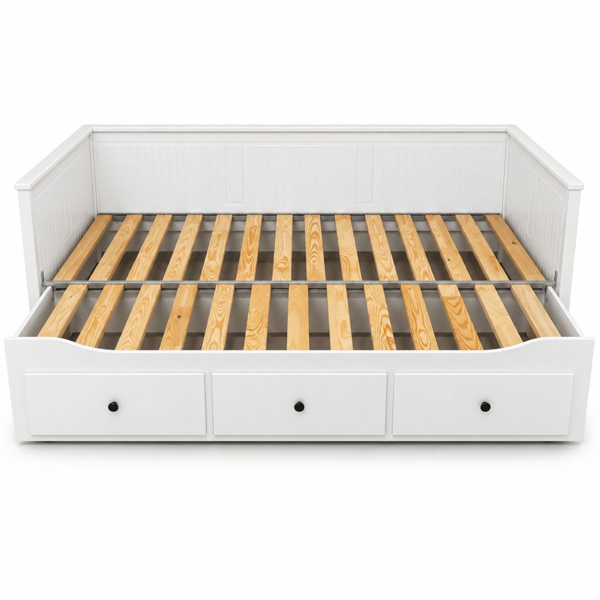 IKEA HEMNES Daybed with 3 Storage Drawers & Mattresses – White – 80 × 200 / 160 × 200 cm - Al Thahani Furniture