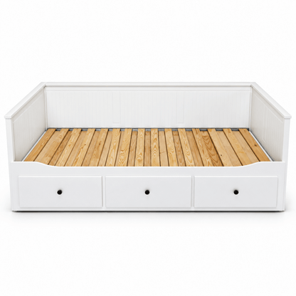 IKEA HEMNES Daybed with 3 Storage Drawers & Mattresses – White – 80 × 200 / 160 × 200 cm - Al Thahani Furniture