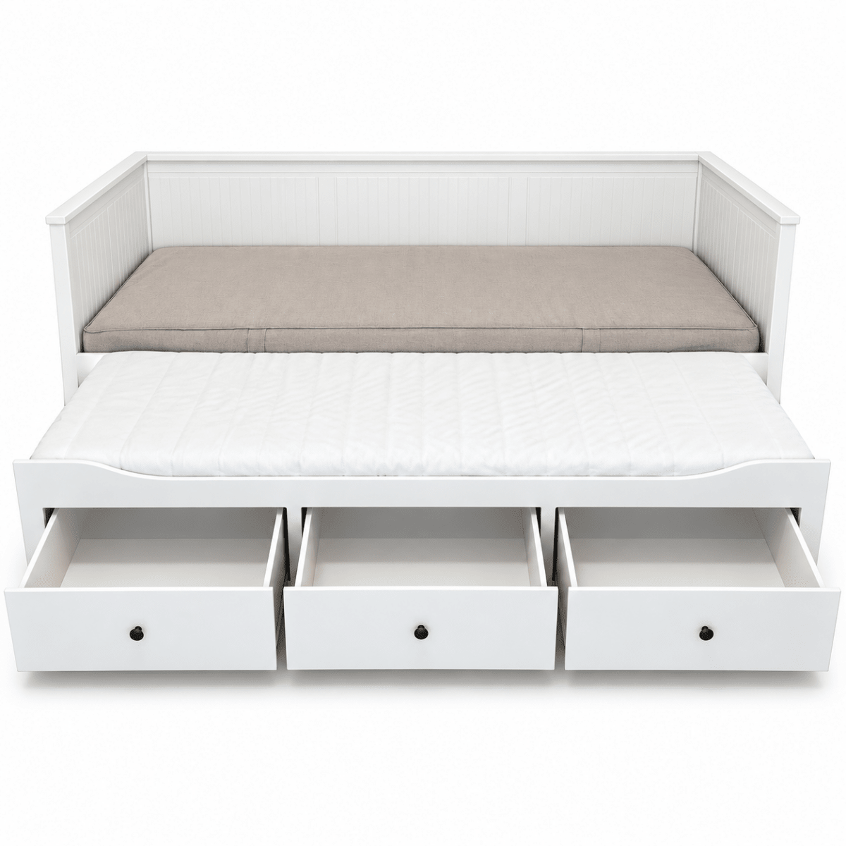 IKEA HEMNES Daybed with 3 Storage Drawers & Mattresses – White – 80 × 200 / 160 × 200 cm - Al Thahani Furniture