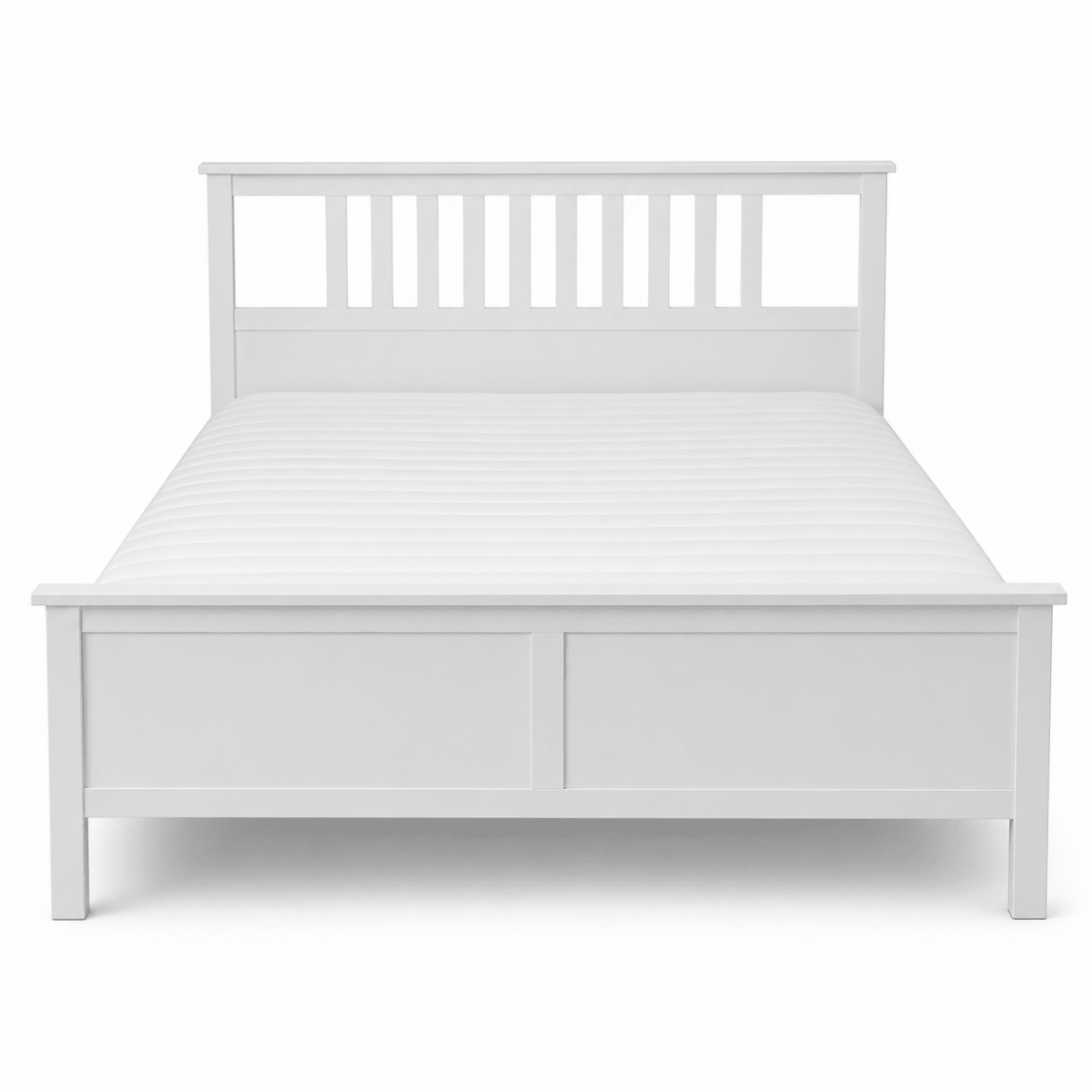 IKEA HEMNES King Bed Frame with Mattress – White – 180 × 200 cm - Al Thahani Furniture