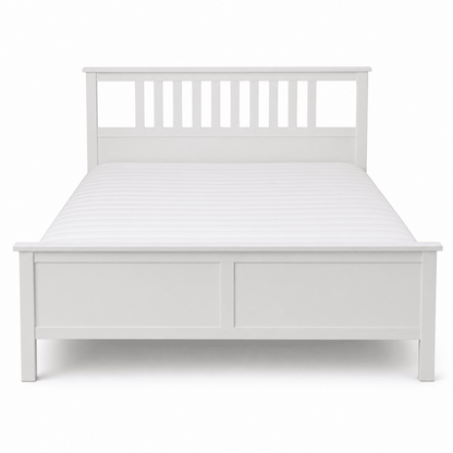 IKEA HEMNES King Bed Frame with Mattress – White – 180 × 200 cm - Al Thahani Furniture
