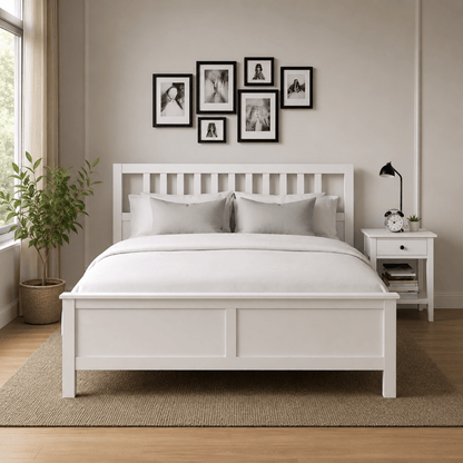 IKEA HEMNES King Bed Set without mattress (180 x 200 cm) - used 5 month - Al Thahani Furniture