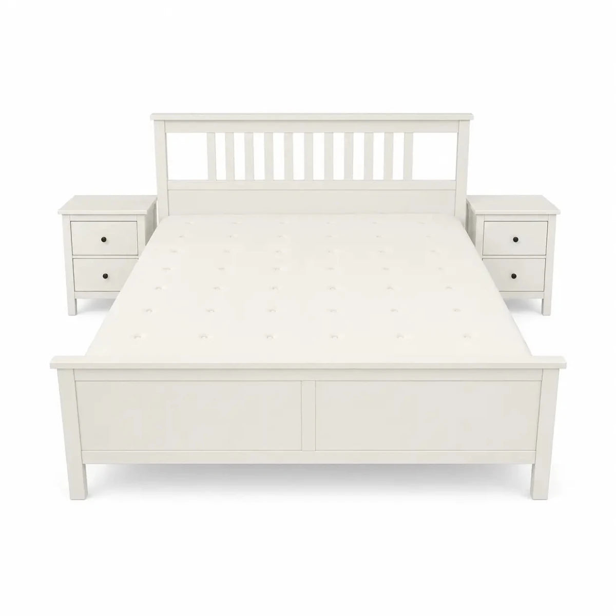 IKEA HEMNES King Bed with Mattress, 180x200 cm - used 5 months - Al Thahani Furniture