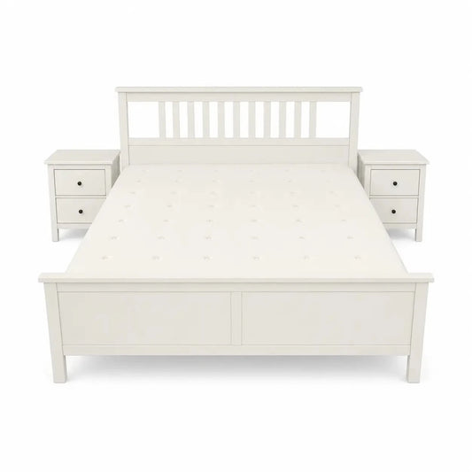 IKEA HEMNES King Bed with Mattress, 180x200 cm - used 5 months - Al Thahani Furniture