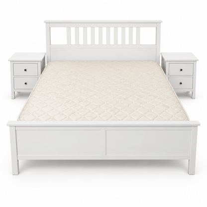 IKEA HEMNES King Bedroom Set with Mattress & 2 Bedside Tables – White – 180 × 200 cm - Al Thahani Furniture