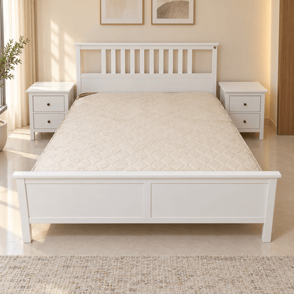IKEA HEMNES King Bedroom Set with Mattress & 2 Bedside Tables – White – 180 × 200 cm - Al Thahani Furniture