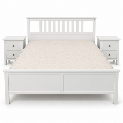 IKEA HEMNES King Bedroom Set with Mattress & 2 Bedside Tables – White – 180 × 200 cm - Al Thahani Furniture