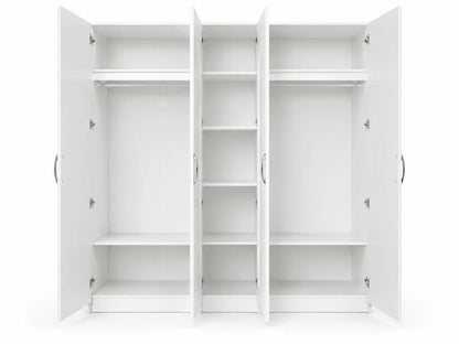 IKEA HEMNES King Bedroom Set with Mattress, 8-Drawer Chest & 5-Door Mirrored Wardrobe | 180 × 200 cm - Al Thahani Furniture