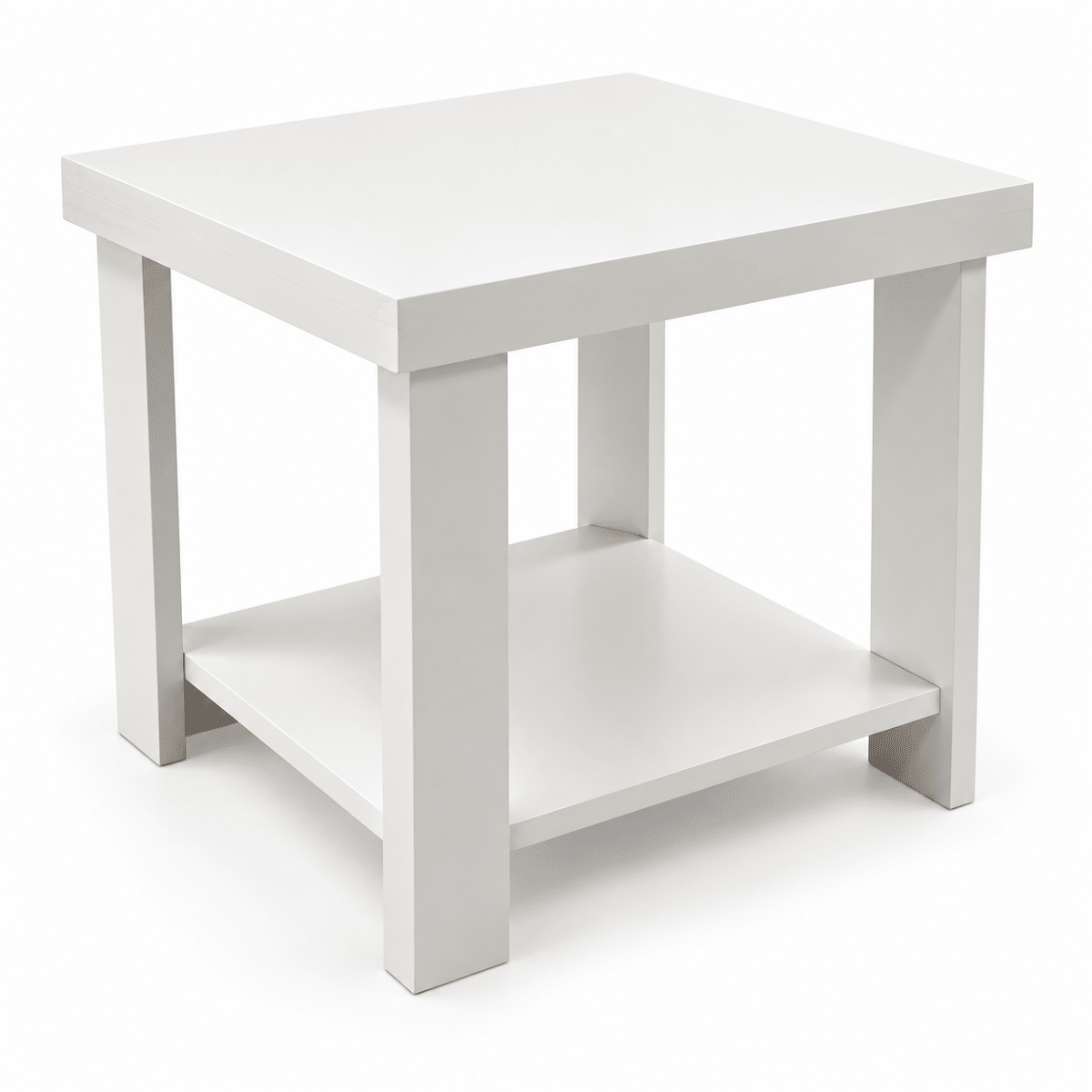 IKEA HEMNES Side Table with Lower Shelf – White Stain – 55 × 55 cm - Al Thahani Furniture