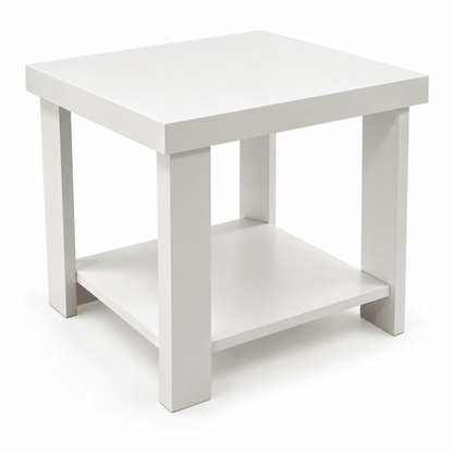 IKEA HEMNES Side Table with Lower Shelf – White Stain – 55 × 55 cm - Al Thahani Furniture