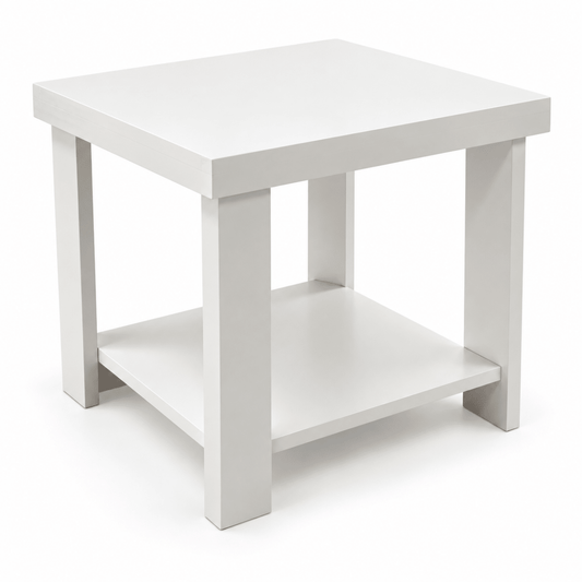 IKEA HEMNES Side Table with Lower Shelf – White Stain – 55 × 55 cm - Al Thahani Furniture