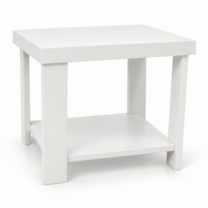 IKEA HEMNES Side Table with Lower Shelf – White Stain – 55 × 55 cm - Al Thahani Furniture
