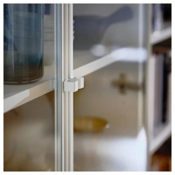 IKEA HÖGBO Glass Door | White Frame | 40×192 cm | Display Cabinet Door - althahanifurniture
