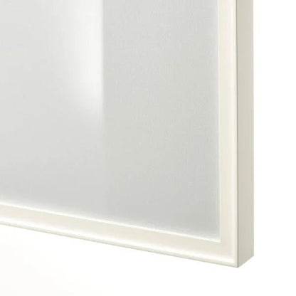 IKEA HÖGBO Glass Door | White Frame | 40×192 cm | Display Cabinet Door - althahanifurniture