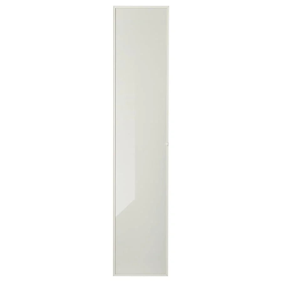 IKEA HÖGBO Glass Door | White Frame | 40×192 cm | Display Cabinet Door - althahanifurniture