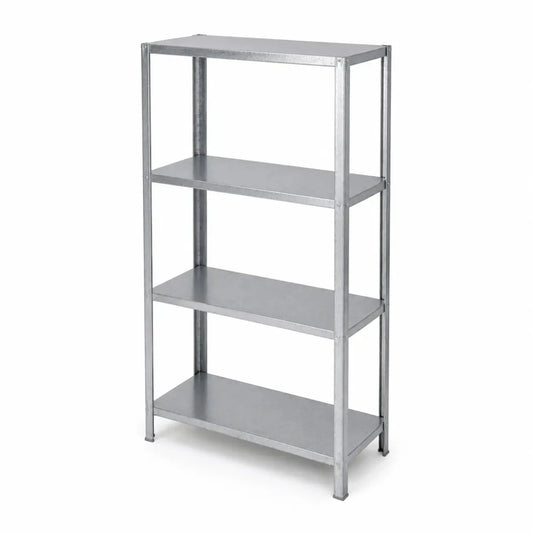 IKEA HYLLIS Shelving Unit | Indoor/Outdoor, Galvanized, 60x27x140 cm - used 5 months - Al Thahani Furniture