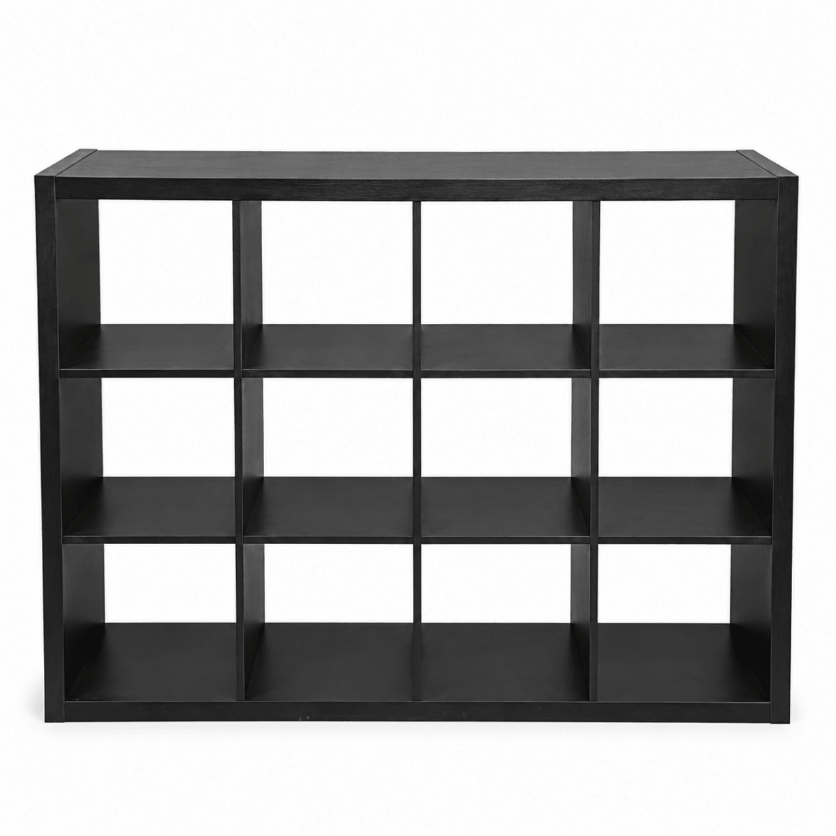 IKEA KALLAX 12-Cube Shelving Unit – Black-Brown – 147 × 39 × 112 cm - Al Thahani Furniture