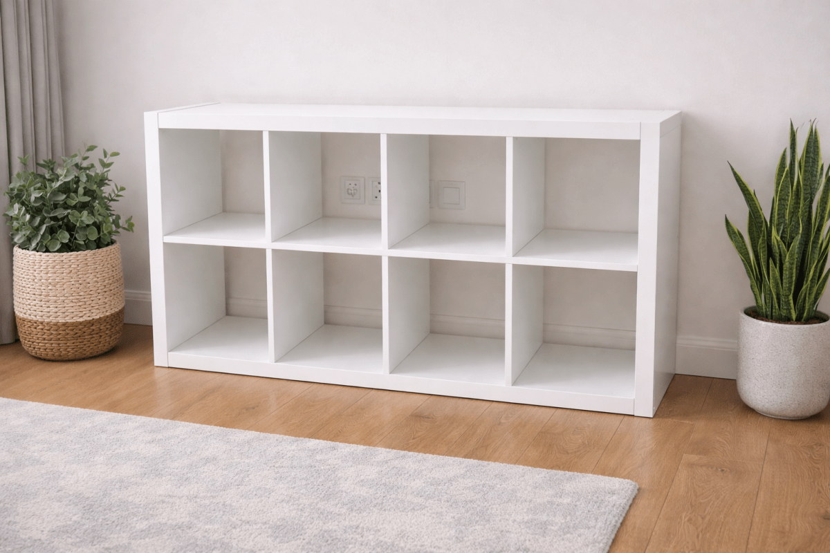IKEA KALLAX 8 - Cube Shelf – White – 147cm Wide – Horizontal 2x4 Configuration - althahanifurniture