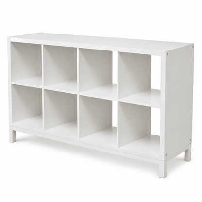 IKEA KALLAX 8-Cube Shelving Unit with Underframe – White – 147 × 39 × 94 cm - Al Thahani Furniture