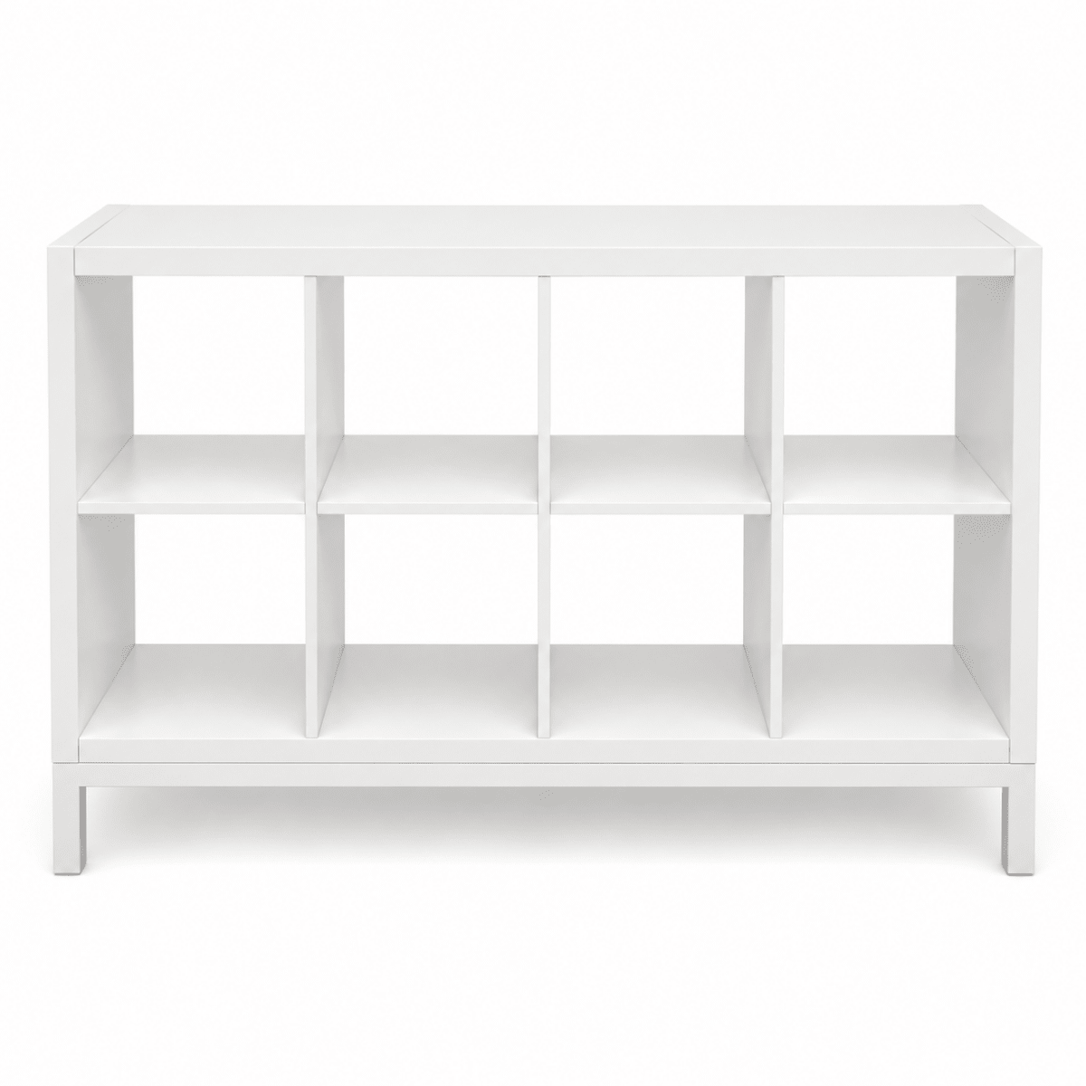 IKEA KALLAX 8-Cube Shelving Unit with Underframe – White – 147 × 39 × 94 cm - Al Thahani Furniture