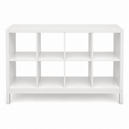 IKEA KALLAX 8-Cube Shelving Unit with Underframe – White – 147 × 39 × 94 cm - Al Thahani Furniture