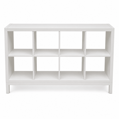 IKEA KALLAX 8-Cube Shelving Unit with Underframe – White – 147 × 39 × 94 cm - Al Thahani Furniture