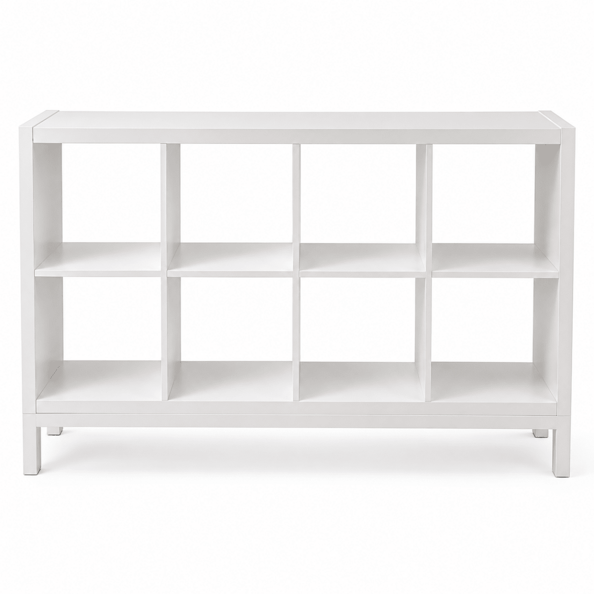 IKEA KALLAX 8-Cube Shelving Unit with Underframe – White – 147 × 39 × 94 cm - Al Thahani Furniture