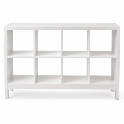 IKEA KALLAX 8-Cube Shelving Unit with Underframe – White – 147 × 39 × 94 cm - Al Thahani Furniture
