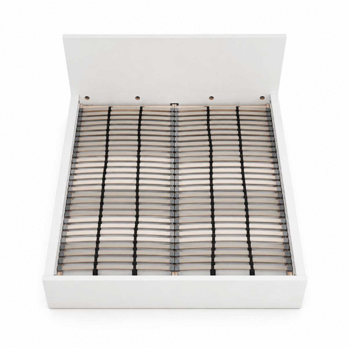 IKEA King Bed with Mattress & Slatted Bed Base | White | 180 × 200 cm - Al Thahani Furniture